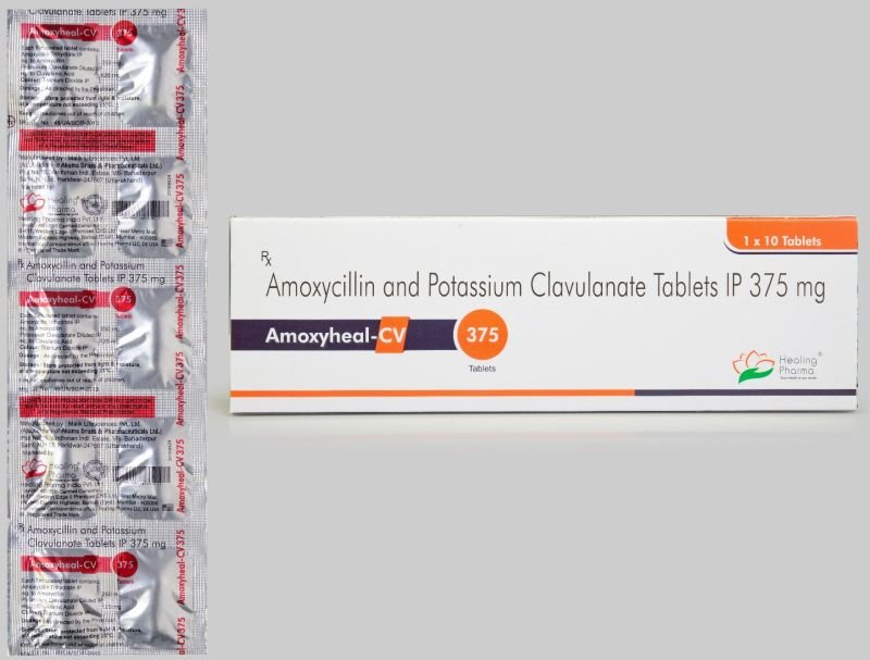 Amoxyheal CV 375 Amoxicillin Potassium Clavulanate Tablets